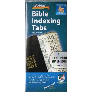 Bible Indexing Tabs - 84 Large Print Silver-Edged